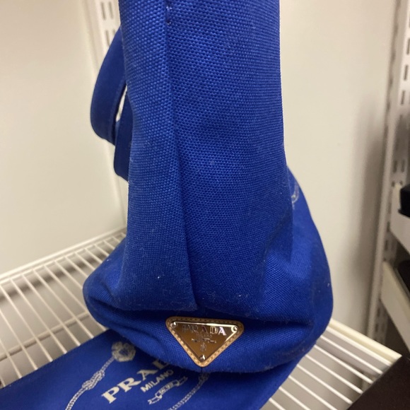 Used Prada Cobalt Blue Tote - Picture 6 of 12